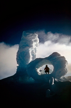 Fumarolic ice towers on Mt Erebus